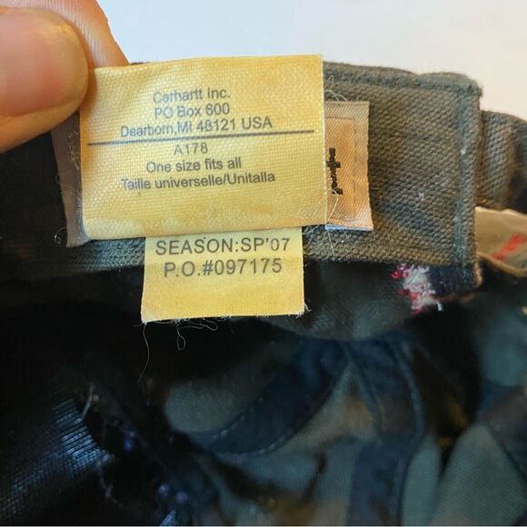 CARHARTT SINCE 1889 mens adjustable army green worn in work trucker hat cap - Picture 7 of 7